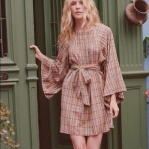 Doen Calder Dress in Rainbow Plaid *RARE